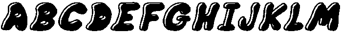 Bubble Soda Outline Shadow Ita otf (400) Font UPPERCASE