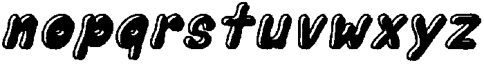 Bubble Soda Outline Shadow Ita otf (400) Font LOWERCASE