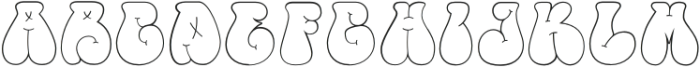 Bubble Spray Outline Regular otf (400) Font UPPERCASE