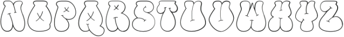 Bubble Spray Outline Regular otf (400) Font UPPERCASE