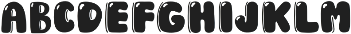Bubble cute Regular otf (400) Font UPPERCASE