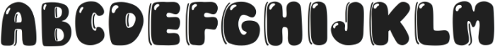 Bubble cute Regular ttf (400) Font UPPERCASE