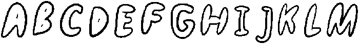 Bubblemysteriaoutline Regular otf (400) Font UPPERCASE