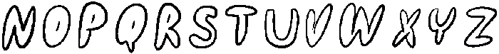 Bubblemysteriaoutline Regular otf (400) Font UPPERCASE