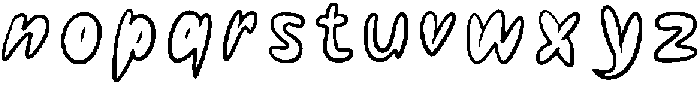 Bubblemysteriaoutline Regular otf (400) Font LOWERCASE