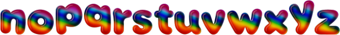 Bubbles Rainbow Regular ttf (400) Font LOWERCASE