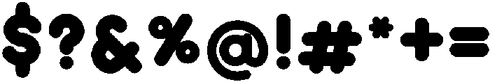 Bubblio Glaze Black otf (900) Font OTHER CHARS