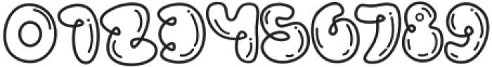 Bubbloony Outline otf (400) Font OTHER CHARS