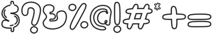 Bubbloony Outline otf (400) Font OTHER CHARS