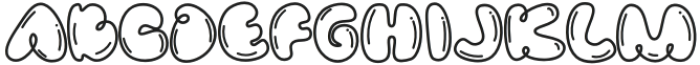 Bubbloony Outline otf (400) Font UPPERCASE