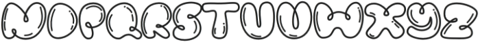 Bubbloony Outline otf (400) Font UPPERCASE