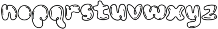 Bubbloony Outline otf (400) Font LOWERCASE