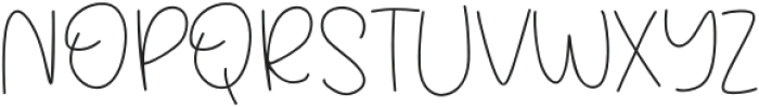 Bubbly Notes Thin otf (100) Font UPPERCASE