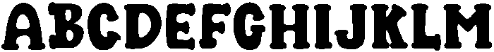 Bubbly Regular otf (400) Font UPPERCASE