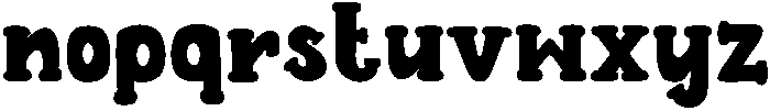 Bubbly Regular otf (400) Font LOWERCASE
