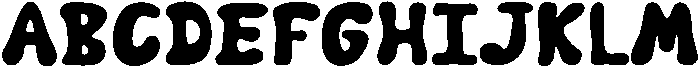 Bubbly Regular otf (400) Font UPPERCASE