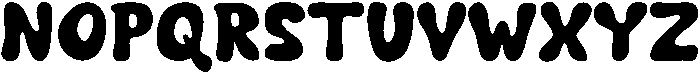 Bubbly Regular otf (400) Font UPPERCASE