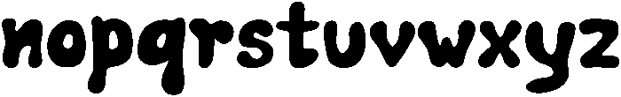 Bubbly Regular otf (400) Font LOWERCASE