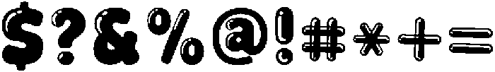 Bubbly Regular ttf (400) Font OTHER CHARS