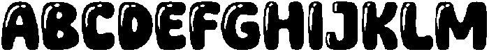 Bubbly Regular ttf (400) Font UPPERCASE