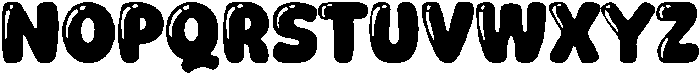 Bubbly Regular ttf (400) Font UPPERCASE