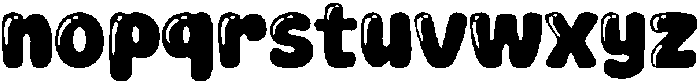 Bubbly Regular ttf (400) Font LOWERCASE