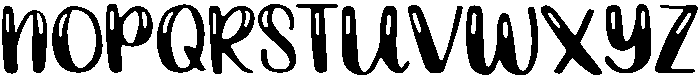 Bubbly otf (400) Font UPPERCASE
