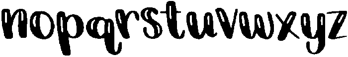 Bubbly otf (400) Font LOWERCASE