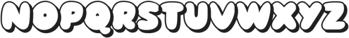 BubblyDoubly Shadow otf (400) Font UPPERCASE