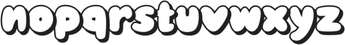 BubblyDoubly Shadow otf (400) Font LOWERCASE