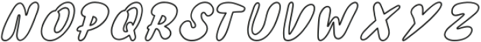 Bubly Italic otf (400) Font UPPERCASE