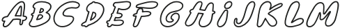 Bubly Italic otf (400) Font LOWERCASE