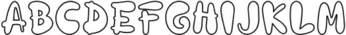 Bubly Regular otf (400) Font UPPERCASE