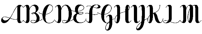 Buchery Regular otf (400) Font UPPERCASE