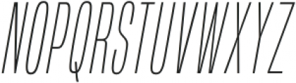 Built ExtraLight Italic otf (200) Font UPPERCASE