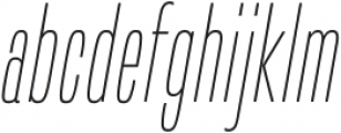 Built ExtraLight Italic otf (200) Font LOWERCASE