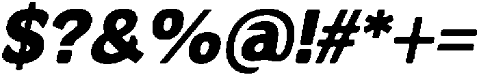 Bukbon Slant otf (400) Font OTHER CHARS