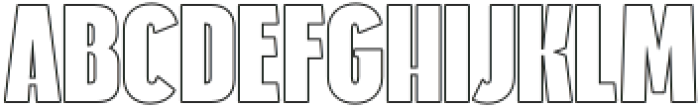 Bulgano Outline otf (400) Font UPPERCASE