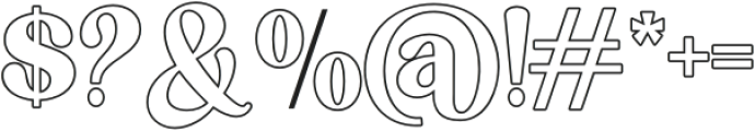 Bulgari Club Outline otf (400) Font OTHER CHARS