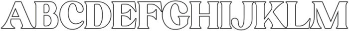 Bulgari Club Outline otf (400) Font UPPERCASE