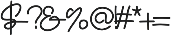 Bulgary Signature otf (400) Font OTHER CHARS