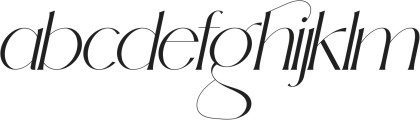 Bulgatry Italic otf (400) Font LOWERCASE