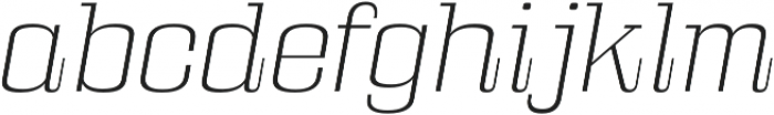 Bullpen ExtraLight Italic otf (200) Font LOWERCASE