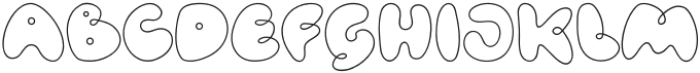 Bumpy Outlined otf (400) Font UPPERCASE