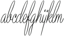 Bundey Script Italic otf (400) Font LOWERCASE