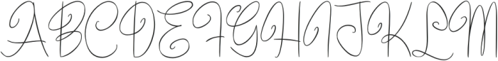 Bundey Script Regular otf (400) Font UPPERCASE