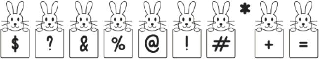 Bunny Card Regular otf (400) Font OTHER CHARS