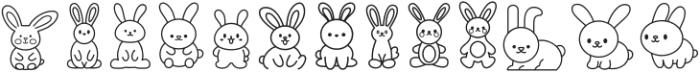 Bunny Doodle Regular otf (400) Font UPPERCASE