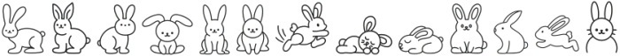 Bunny Doodle Regular otf (400) Font UPPERCASE