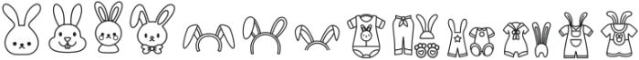 Bunny Doodle Regular otf (400) Font LOWERCASE